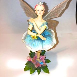 Faerie Glen Ballerina Fairy Ballet Pose Blue Tutu Elegant Feminine Figurine